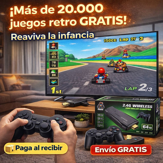 CONSOLA DE VIDEOJUEGOS RETRO PARA LA TV + 20.000 JUEGOS GRATIS 😱